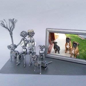 Familie mit Hünde