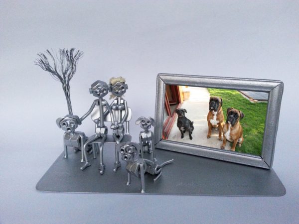 Familie mit Hünde